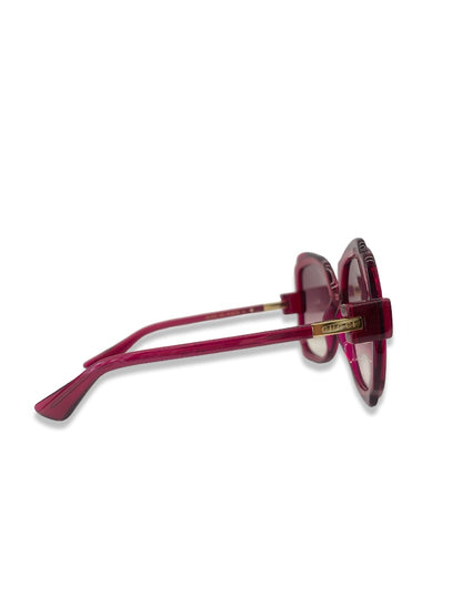 Gucci Pink Gradient 'GG1431S 003' Butterfly Sunglasses.