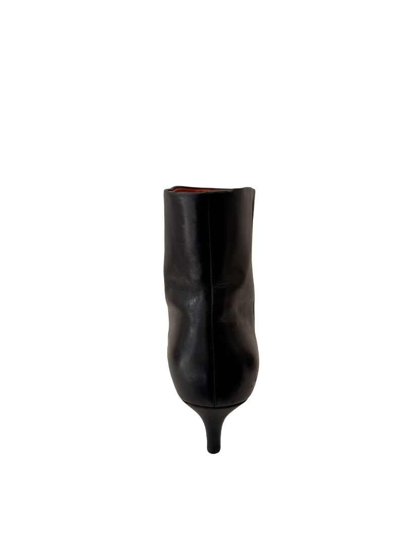 Philip Lim Black Leather Kitten Heel Ankle Boots. Size: 39
