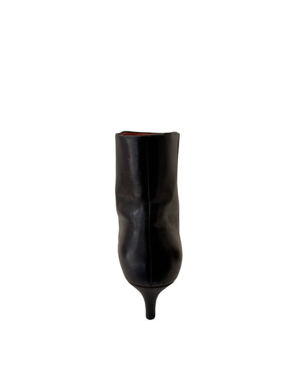 Philip Lim Black Leather Kitten Heel Ankle Boots. Size: 39