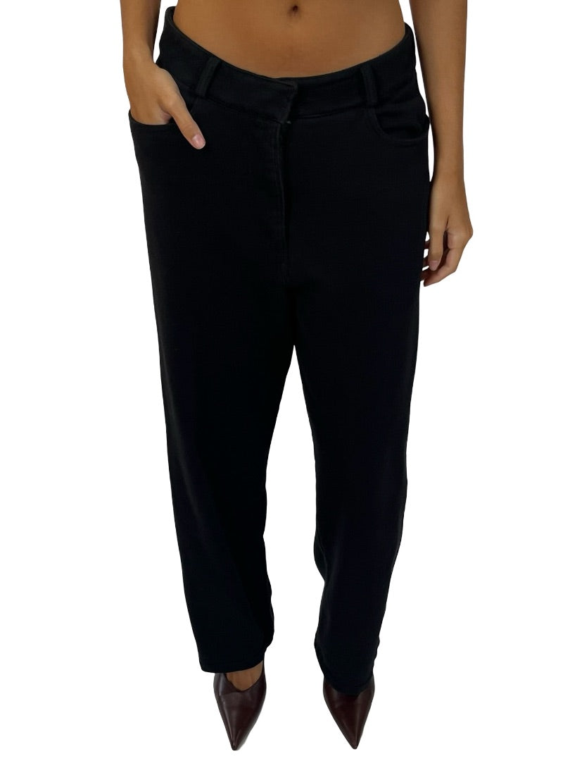 Camilla & Marc Black 'Fintan' Cotton Trousers. Size: 6
