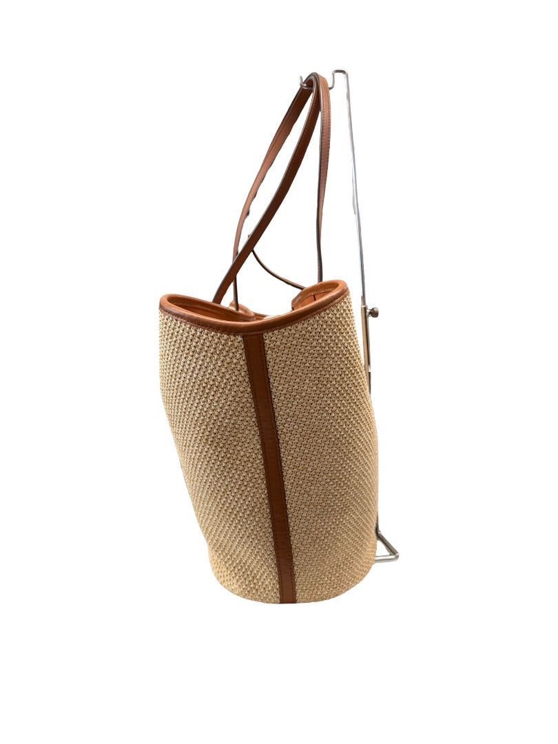 Louis Vuitton Brown Saint Jacques Raffia & Leather Tote Bag.