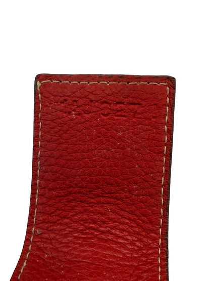 Prada Red Horse Bit Leather Bracelet.