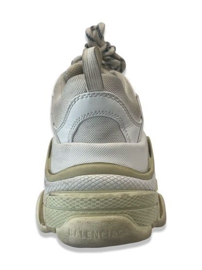 Balenciaga White Triple S Sneaker. Size: 37