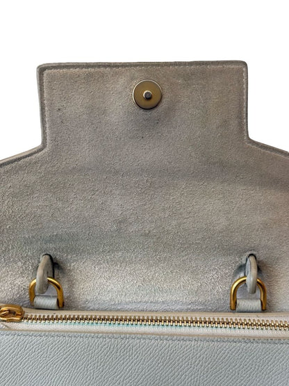 Celine Sage Green Leather Mini Belt Bag.