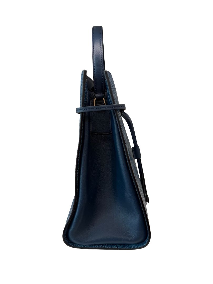 Etro Blue Paisley Drawstring Tote Bag.