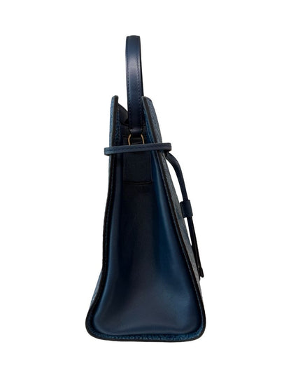 Etro Blue Paisley Drawstring Tote Bag.