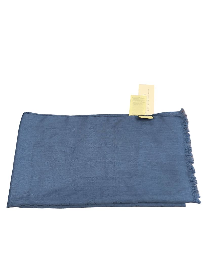 Gucci Blue Wool / Silk GG Scarf. Size: 45 x 180