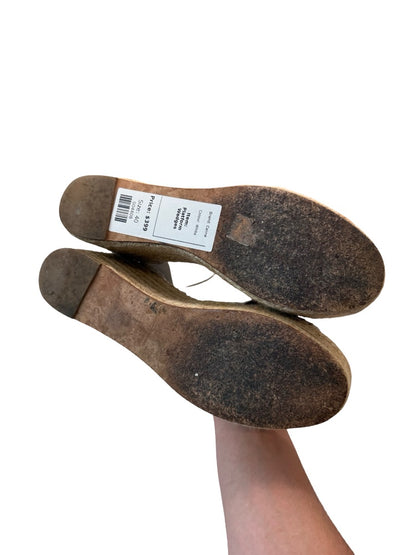 Celine White Leather Platform Espadrille Wedges. Size: 40