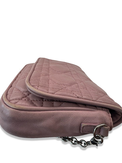 Christian Dior Rose Mini Leather Shoulder Bag.