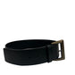 Bottega Veneta Black Wide Leather Belt w Brass Buckle. Size: Small