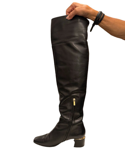 Jimmy Choo Black Soft Above Knee Boots. Size: 39