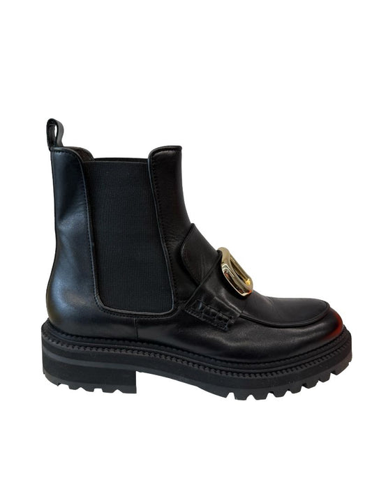 Billi Bi Black Platform Ankle Boots. Size: 39