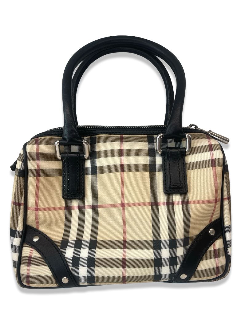Burberry Check Mini Bowling Handbag & Wallet.