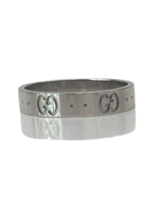 Gucci White Gold Icon Ring. Size: One Size