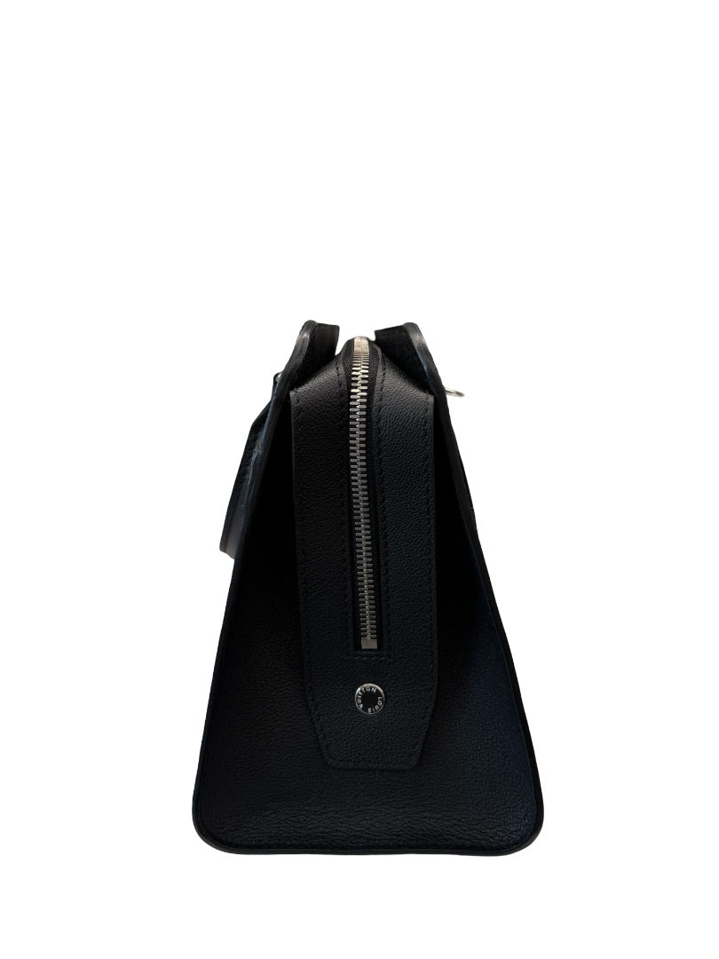 Louis Vuitton Black Epi Vaneau MM 2 Way Handbag.