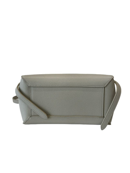 Celine Sage Green Leather Mini Belt Bag.