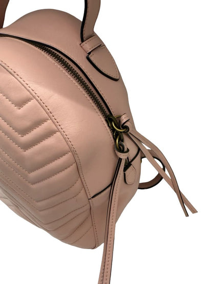 Gucci Pink GG Marmont Baby Backpack.