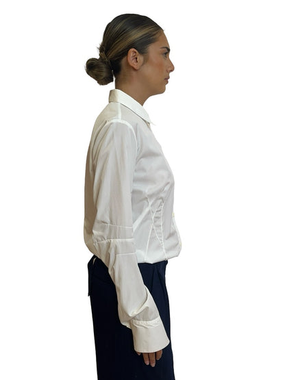Marithé + François Girbaud White Stitch Shirt. Size: 46 IT