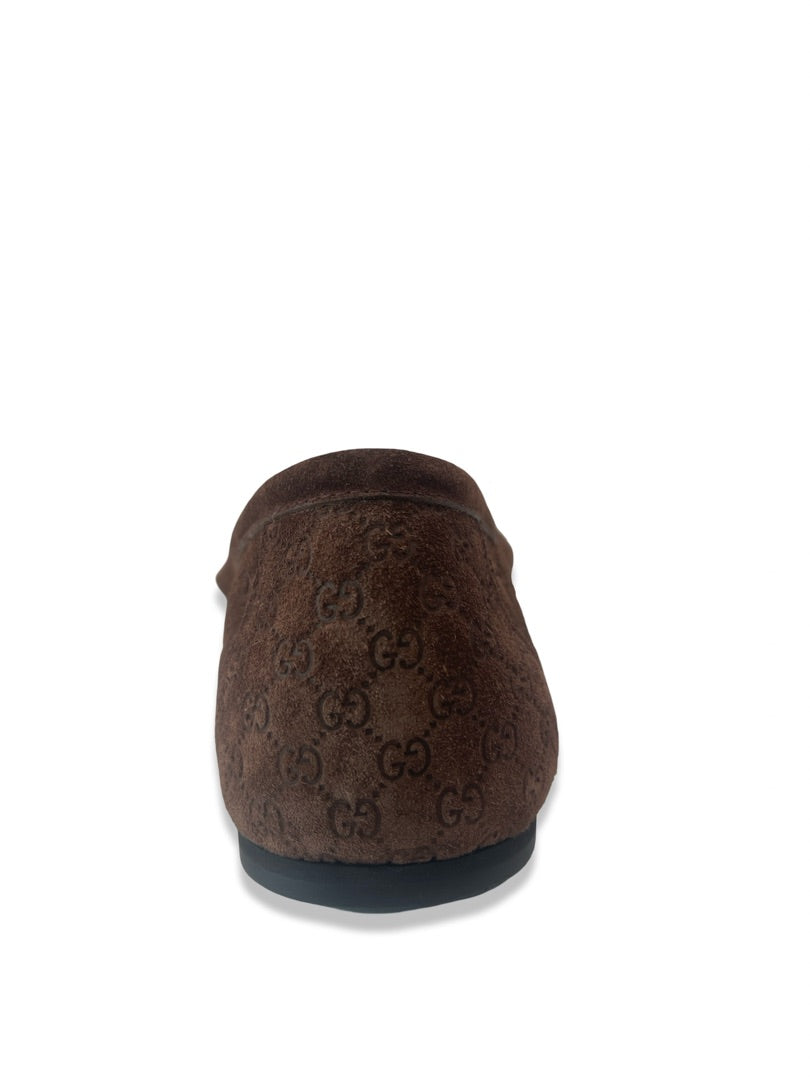 Gucci Brown Suede Horsebit Loafers. Size: 40.5