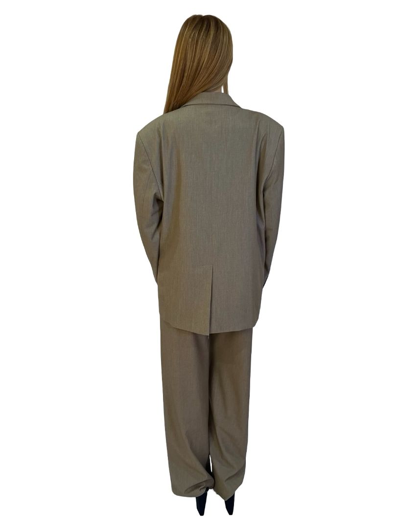 Djerf Avenue Beige Blazer & Pant Set. Size: S