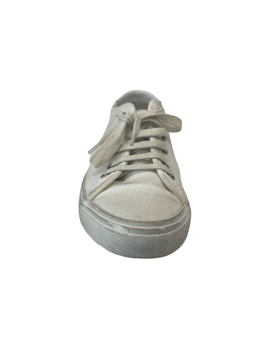 Saint Laurent White Malibu Lace-Up Sneaker. Size: 36