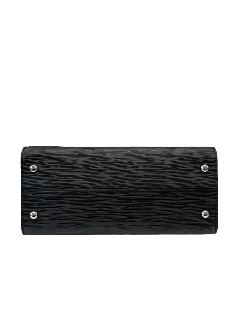 Louis Vuitton Black Epi Vaneau MM 2 Way Handbag.