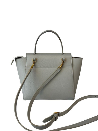 Celine Sage Green Leather Mini Belt Bag.