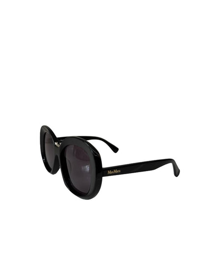 MaxMara Black 'Edna MM0097' Sunglasses W Gold Bridge.