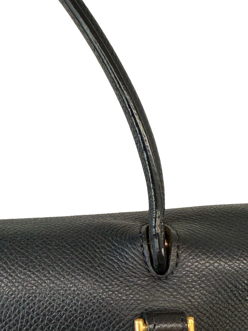 Celine Black Leather Belt Bag.