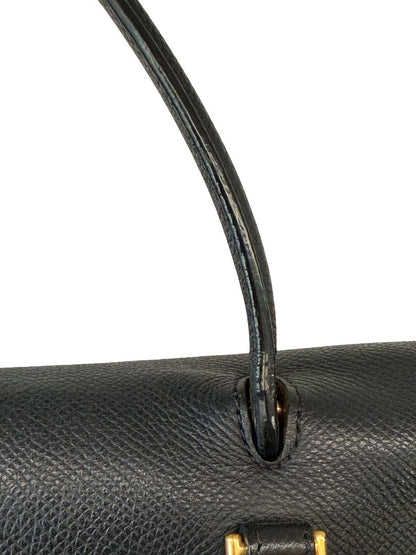 Celine Black Leather Belt Bag.