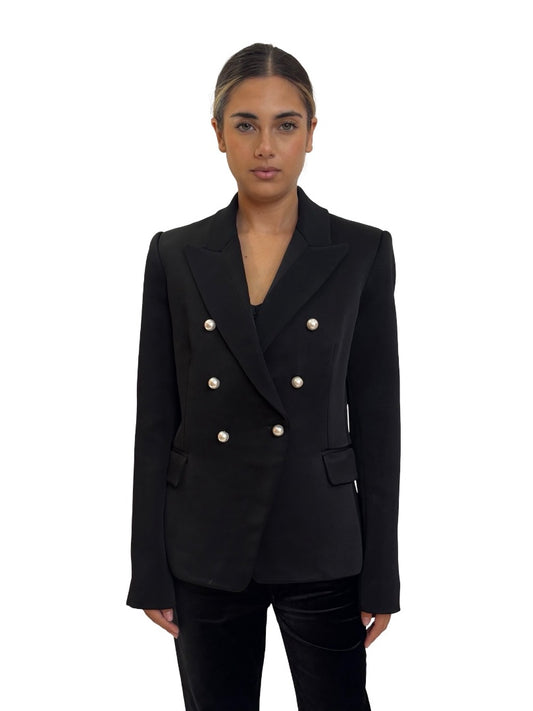 Camilla & Marc Black Past Love Jacket Shiny Black. Size: 10