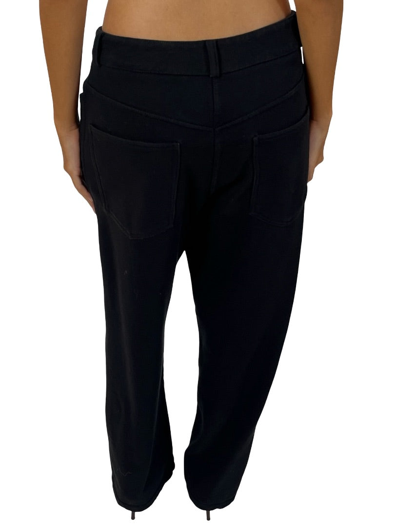 Camilla & Marc Black 'Fintan' Cotton Trousers. Size: 6