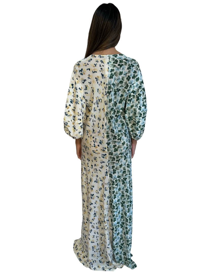 Lee Mathews Multi-Colour Dual Print Floral Dress. Size: 4