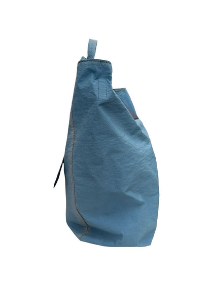 Acne Studios Powder Blue Baker Out Canvas & Leather Tote Bag.
