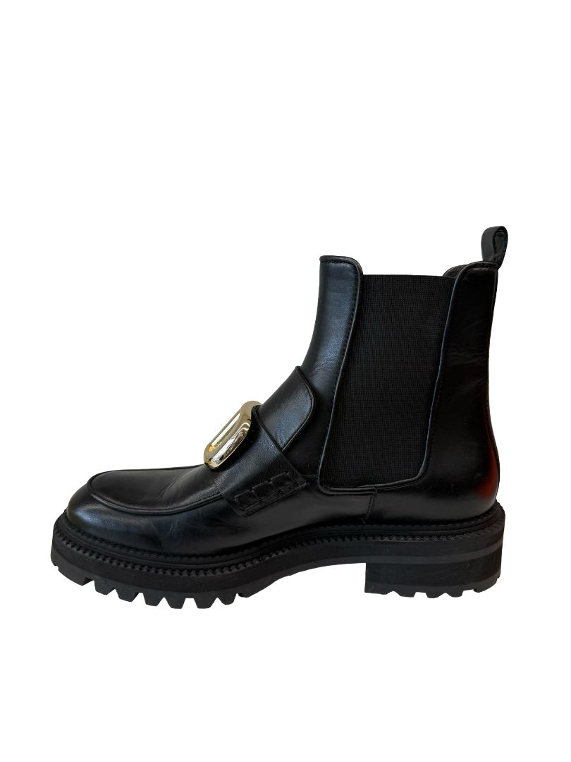 Billi Bi Black Platform Ankle Boots. Size: 39