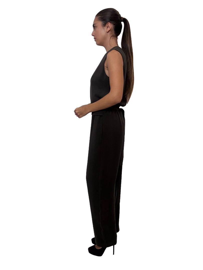 Theory Dark Green Vest / Pant Jumpsuit. Size: 4