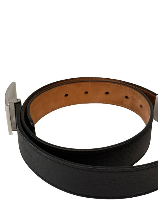 Louis Vuitton Black Travelling Requisites Buckle Leather Belt. Size: 80/32