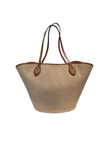 Louis Vuitton Brown Saint Jacques Raffia & Leather Tote Bag.