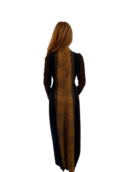 Camilla and Marc Brown/Orange 'Serpentine' Maxi Dress. Size: 10