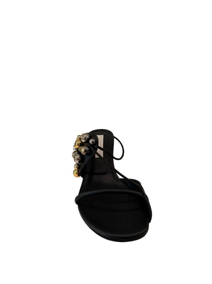 Stella McCartney Black Strappy Heel w/ Metal Bulbs. Size: 41