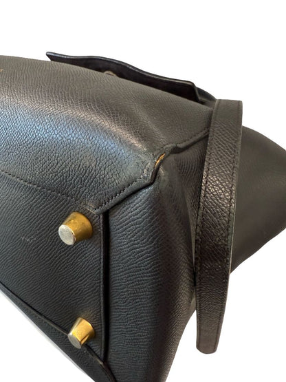 Celine Black Leather Belt Bag.