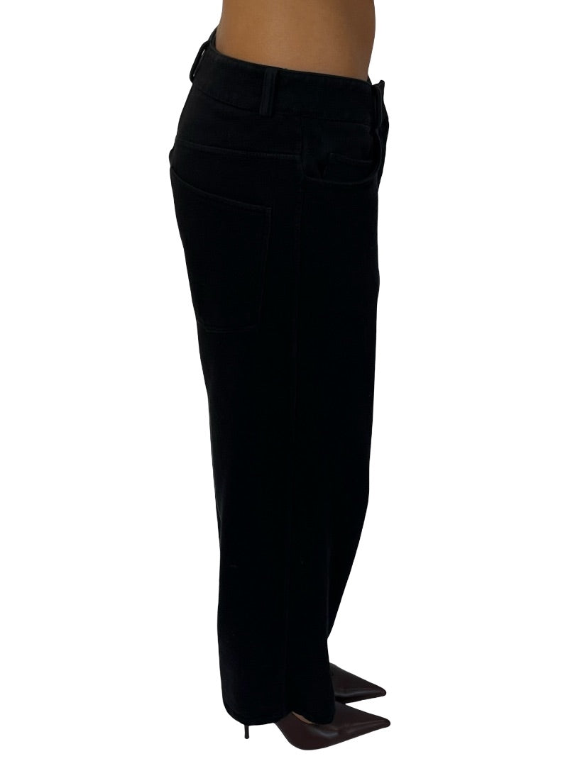 Camilla & Marc Black 'Fintan' Cotton Trousers. Size: 6