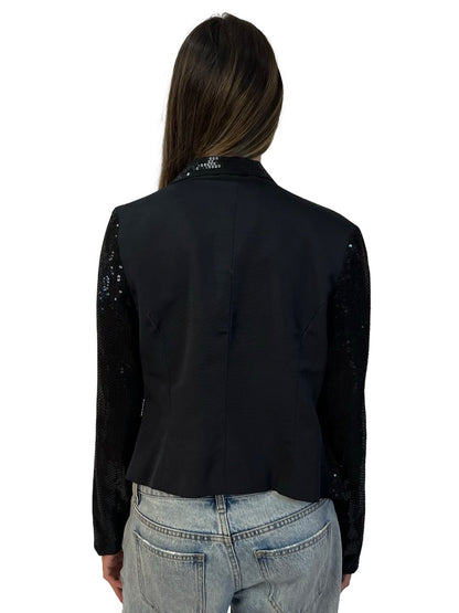 Trelise Cooper Black Sequin Jacket. Size: 8