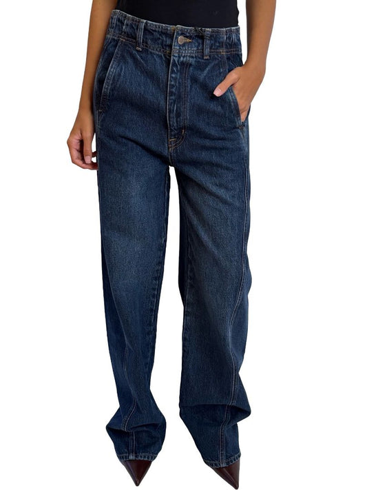 Apiece Apart Dark Wash 'Meridian' Panel Jeans. Size: 26