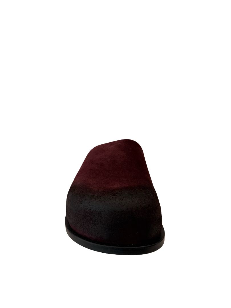 Deadly Ponies Merlot Suede Clog Slide. Size: 37
