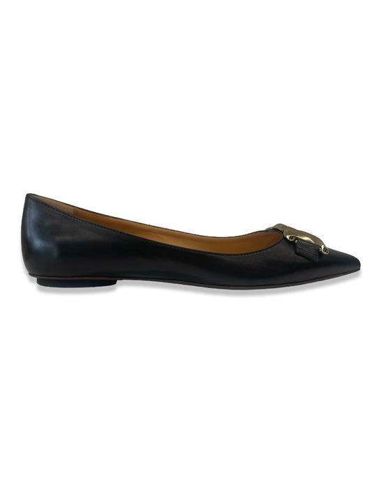 Tod's Black Kate Flats w/ Gold Chain. Size: 39