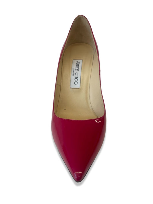 Jimmy Choo Pink Patent Anouk Pumps. Size: 39.5