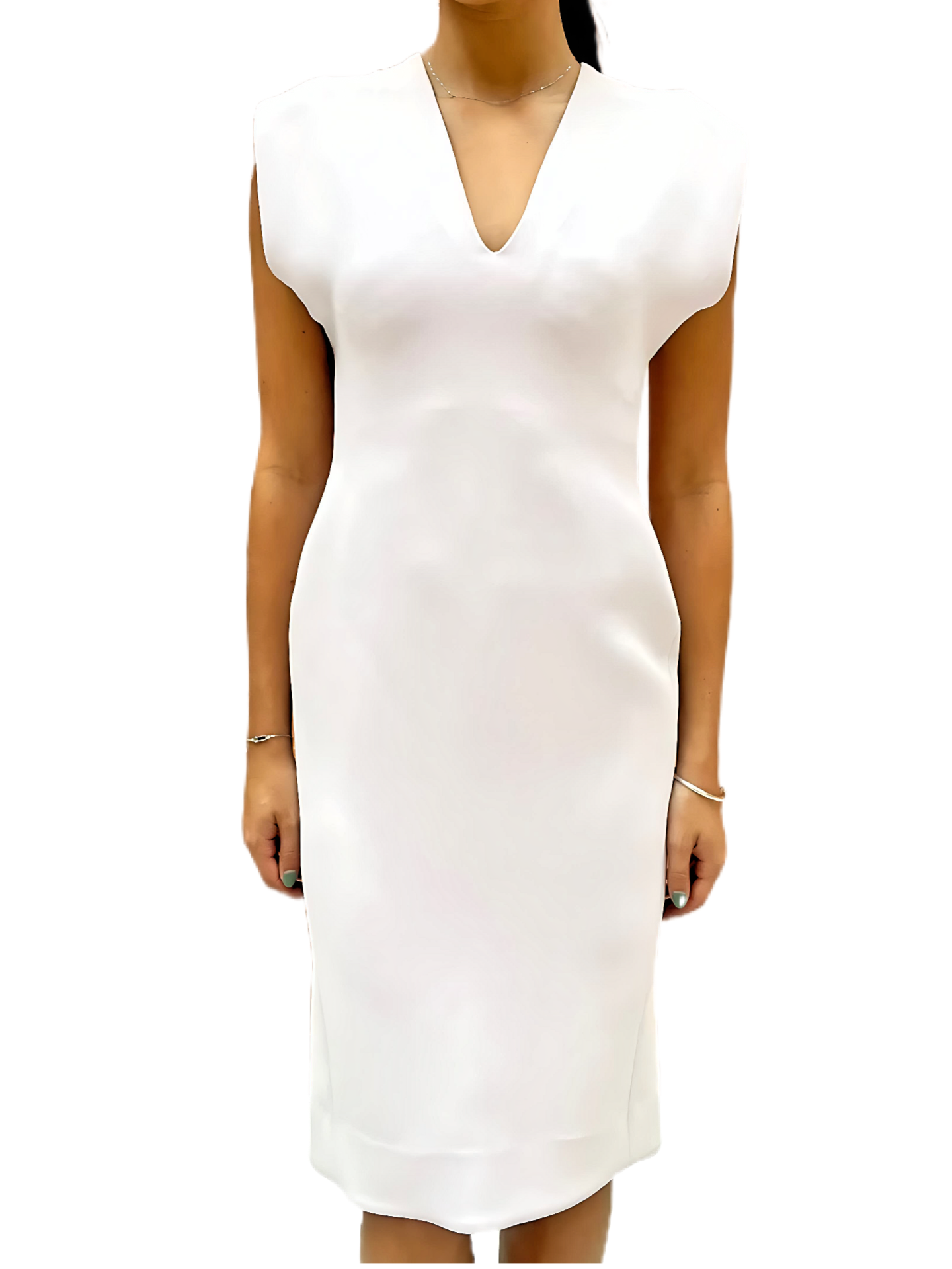 Maticevski Soft Mauve V-Neck Dress. Size: 8