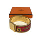 Hermes Loquet Gold & Red Printed Bracelet
