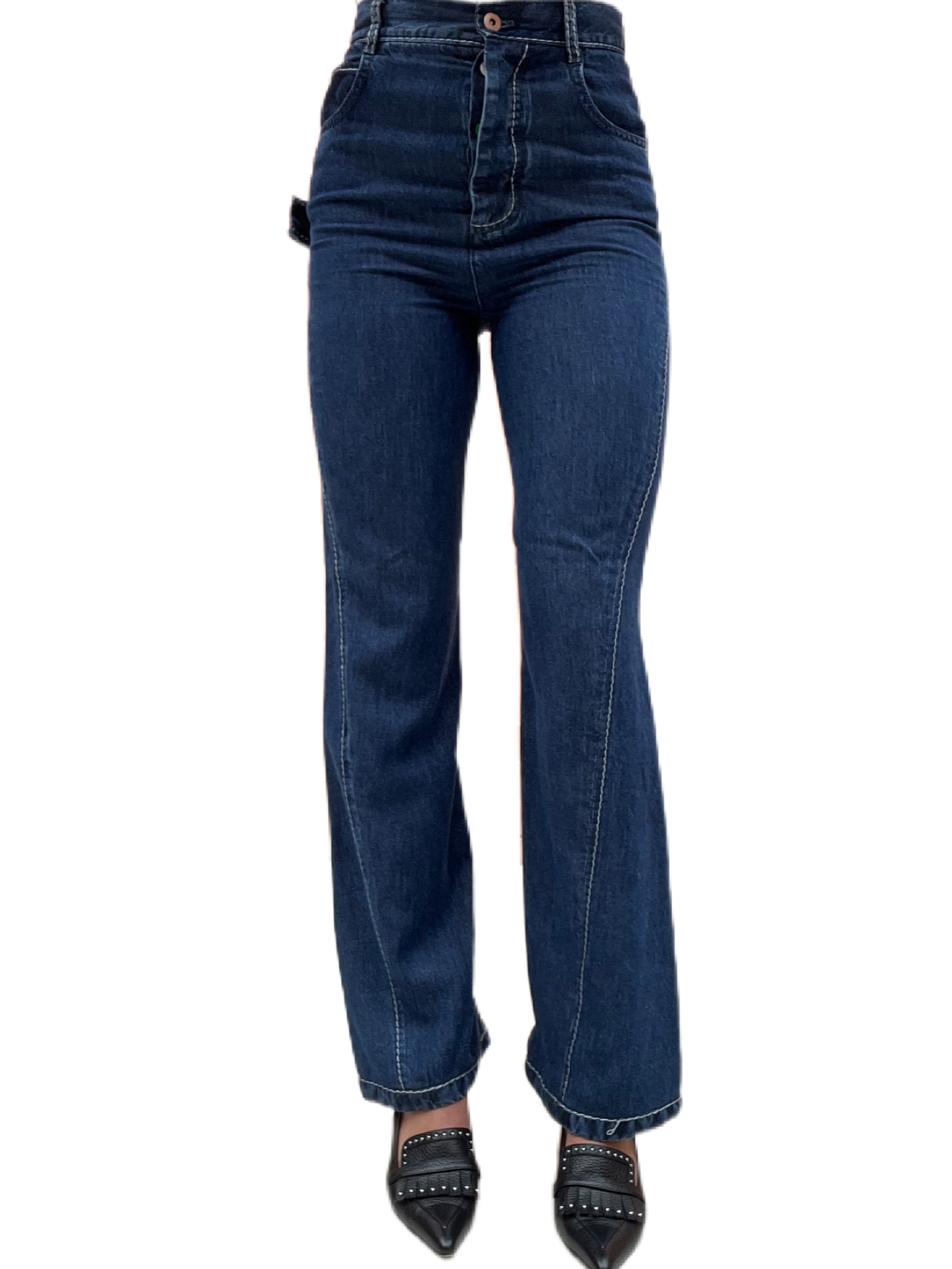 Bottega Veneta Dark Blue Jeans. Size: 38